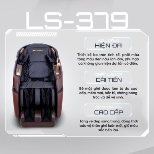 Ghế Massage Lifesport LS-379 – Đen Nâu