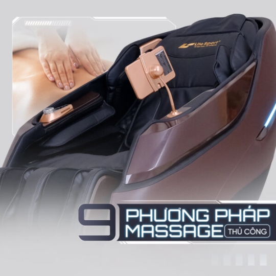 Ghế Massage Lifesport LS-379 – Đen Nâu
