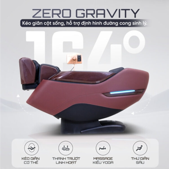Ghế Massage Lifesport LS-379 – Đen Nâu Đỏ