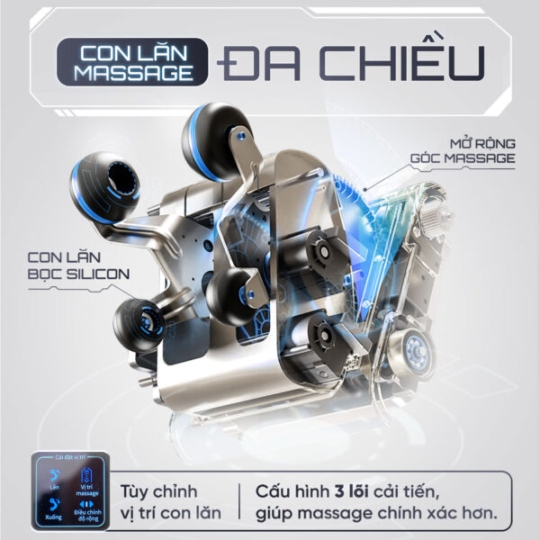 Ghế Massage Lifesport LS-379 – Đen Nâu Đỏ